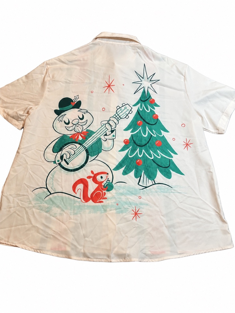 Hardaddy Rudolph Sam the Snowman Christmas Banjo Shirt 2XL XXL NWT Kitsch Retro